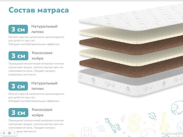 Детский матрас Dimax Спортсмен Плюс (Спортсмен&nbsp;Плюс)